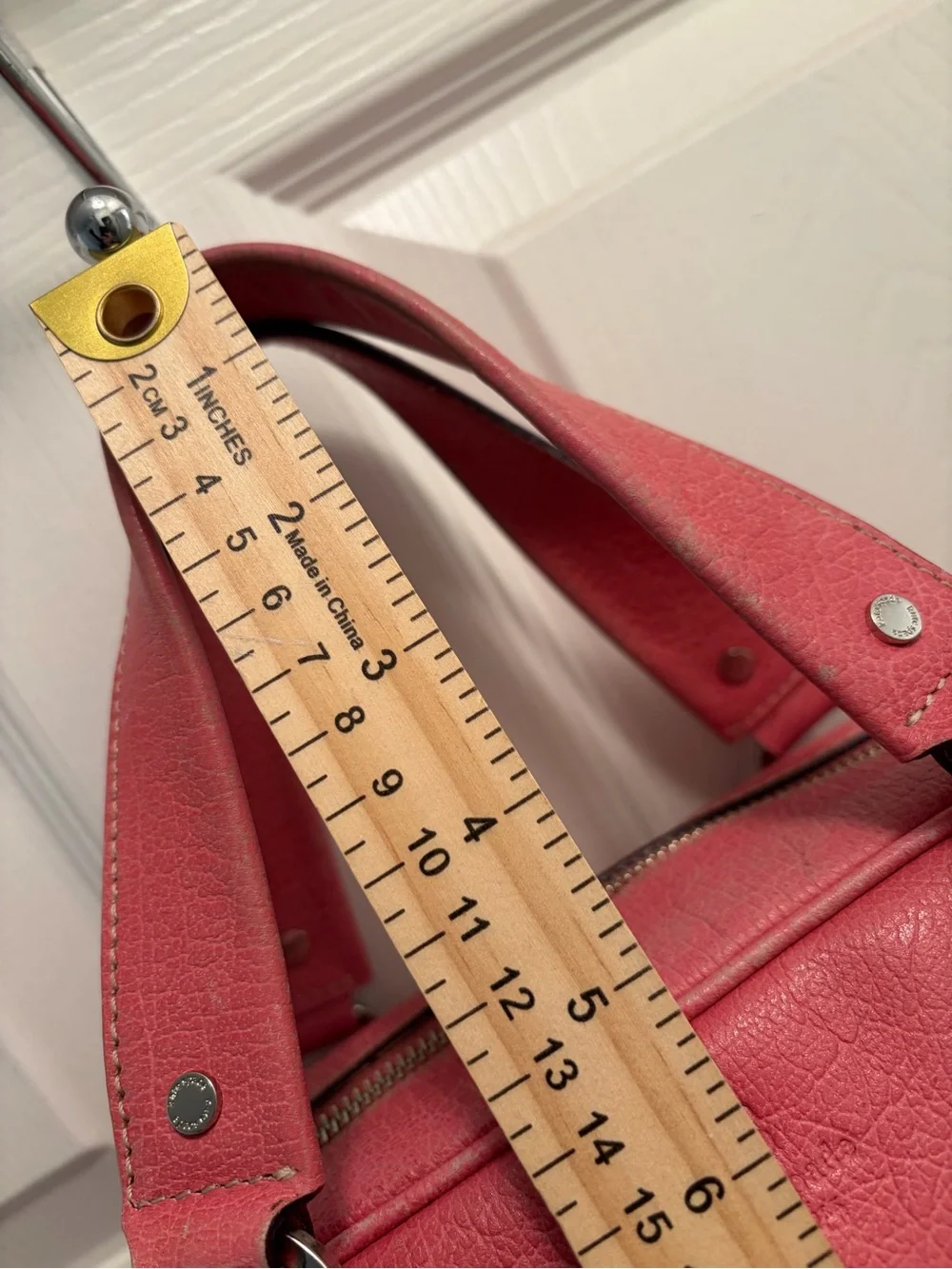 Kate Spade New York Pink Pebbled Leather Mini Satchel Bowler Bag